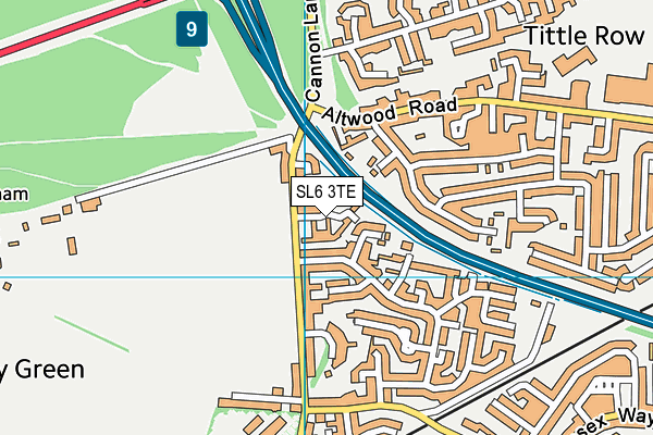 SL6 3TE map - OS VectorMap District (Ordnance Survey)