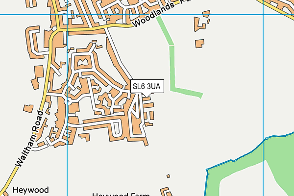 SL6 3UA map - OS VectorMap District (Ordnance Survey)