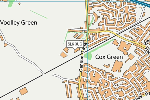 SL6 3UG map - OS VectorMap District (Ordnance Survey)