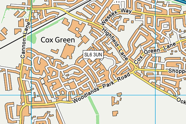 SL6 3UN map - OS VectorMap District (Ordnance Survey)