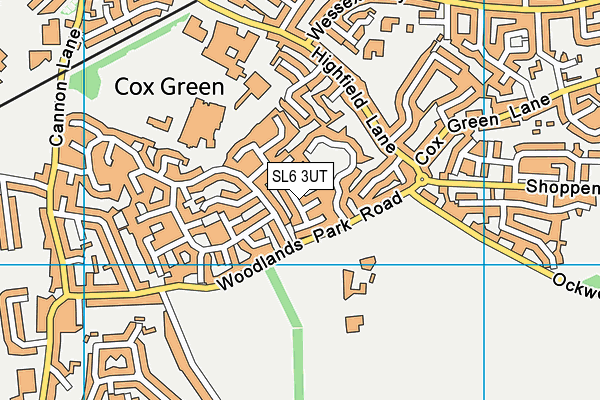 SL6 3UT map - OS VectorMap District (Ordnance Survey)