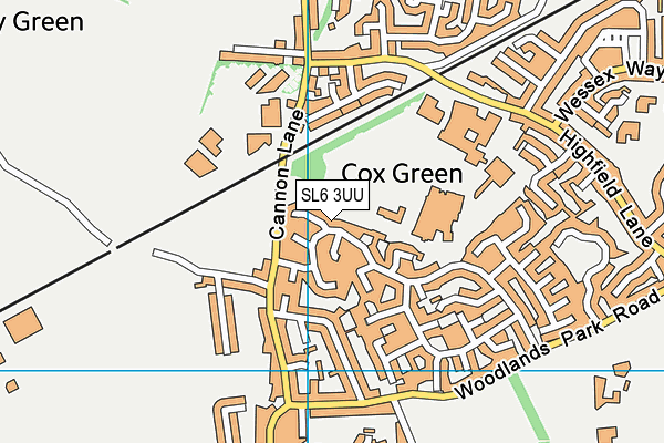 SL6 3UU map - OS VectorMap District (Ordnance Survey)