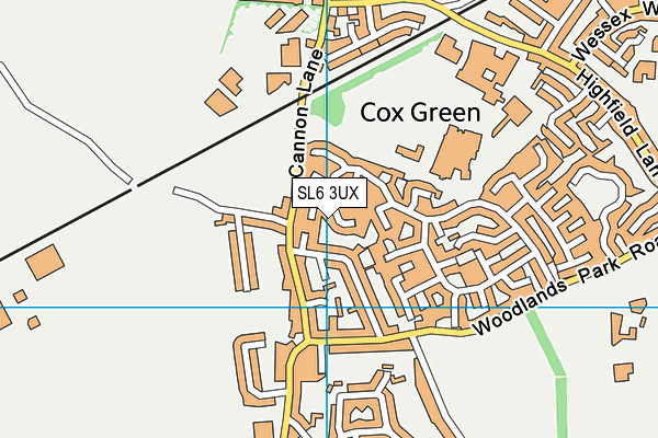 SL6 3UX map - OS VectorMap District (Ordnance Survey)