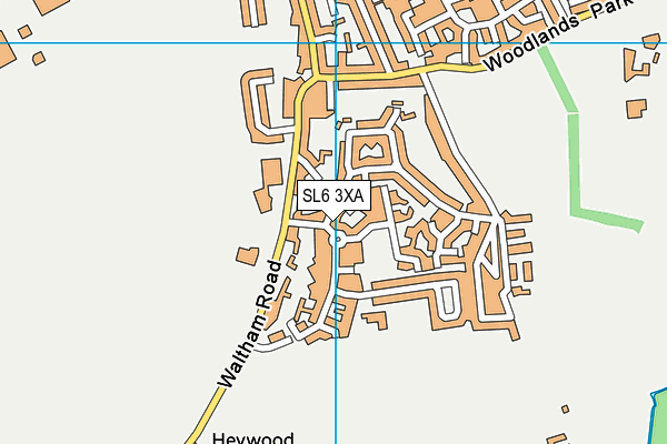 SL6 3XA map - OS VectorMap District (Ordnance Survey)
