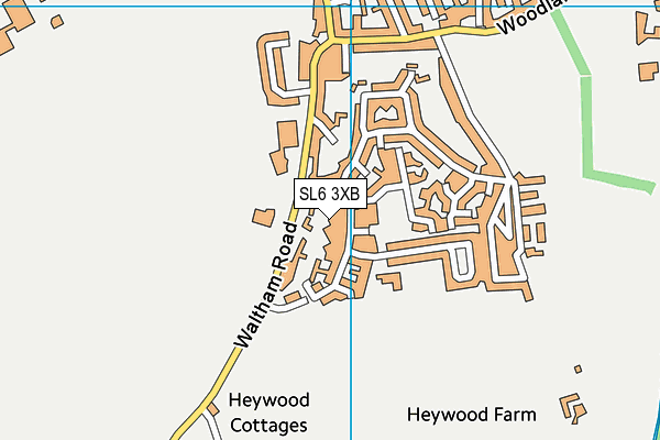 SL6 3XB map - OS VectorMap District (Ordnance Survey)