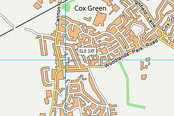 SL6 3XF map - OS VectorMap District (Ordnance Survey)