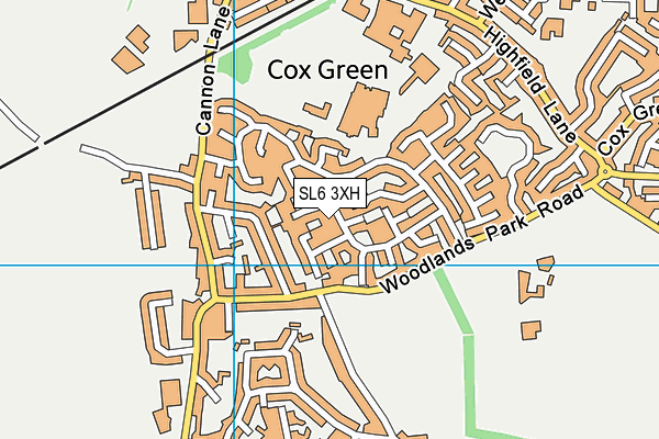 SL6 3XH map - OS VectorMap District (Ordnance Survey)