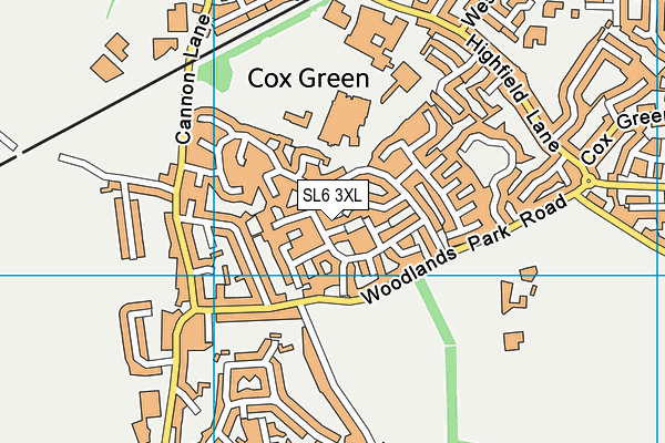 SL6 3XL map - OS VectorMap District (Ordnance Survey)