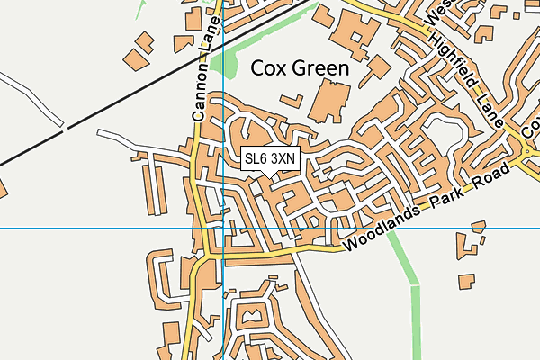SL6 3XN map - OS VectorMap District (Ordnance Survey)
