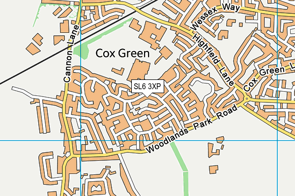 SL6 3XP map - OS VectorMap District (Ordnance Survey)