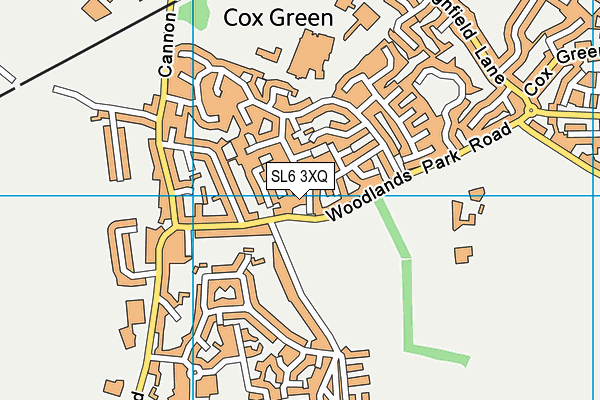 SL6 3XQ map - OS VectorMap District (Ordnance Survey)
