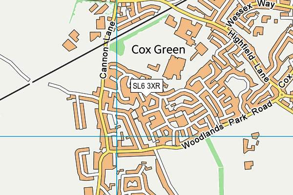 SL6 3XR map - OS VectorMap District (Ordnance Survey)