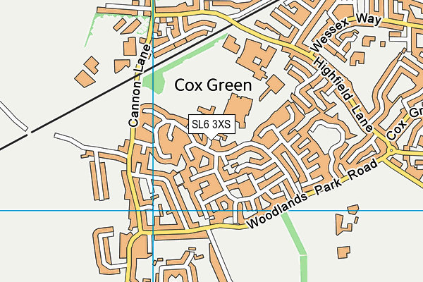 SL6 3XS map - OS VectorMap District (Ordnance Survey)