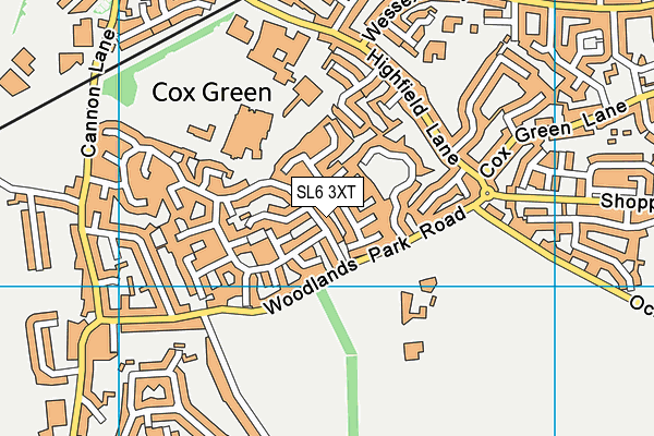SL6 3XT map - OS VectorMap District (Ordnance Survey)