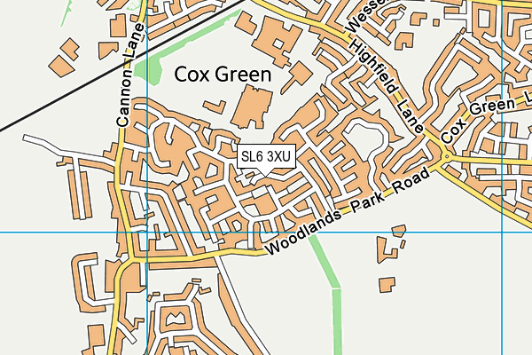 SL6 3XU map - OS VectorMap District (Ordnance Survey)