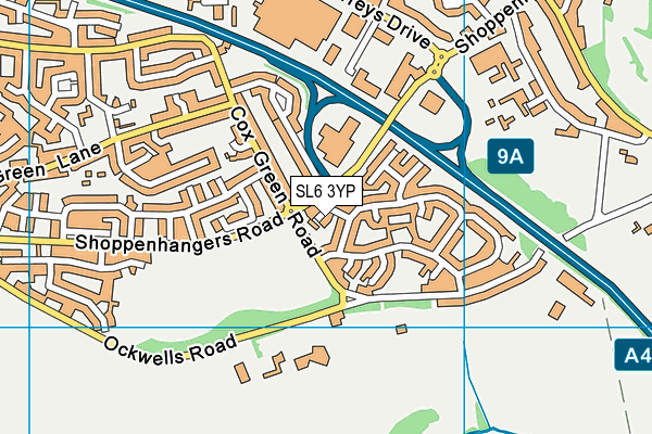 SL6 3YP map - OS VectorMap District (Ordnance Survey)