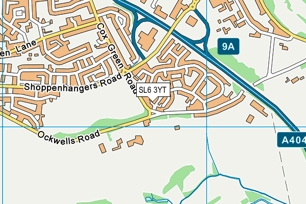 SL6 3YT map - OS VectorMap District (Ordnance Survey)