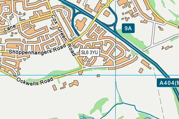 SL6 3YU map - OS VectorMap District (Ordnance Survey)