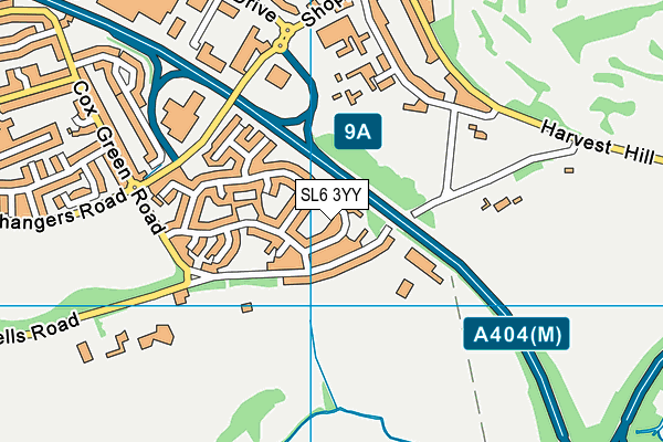 SL6 3YY map - OS VectorMap District (Ordnance Survey)