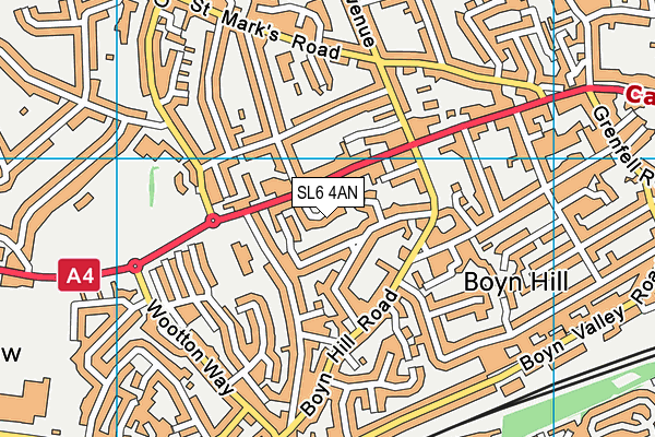 SL6 4AN map - OS VectorMap District (Ordnance Survey)