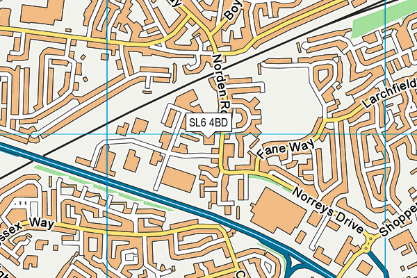 SL6 4BD map - OS VectorMap District (Ordnance Survey)