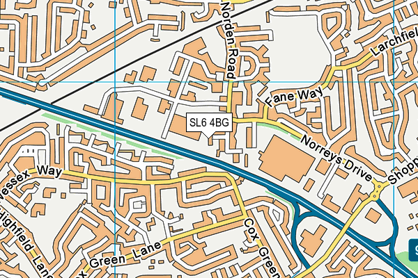SL6 4BG map - OS VectorMap District (Ordnance Survey)