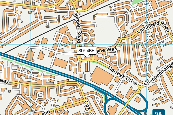 SL6 4BH map - OS VectorMap District (Ordnance Survey)