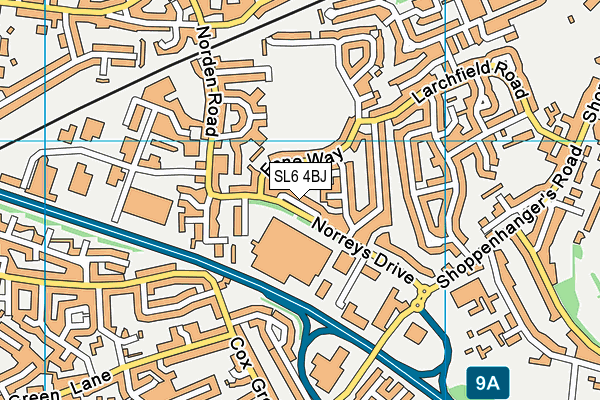 SL6 4BJ map - OS VectorMap District (Ordnance Survey)