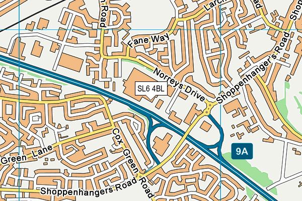 SL6 4BL map - OS VectorMap District (Ordnance Survey)