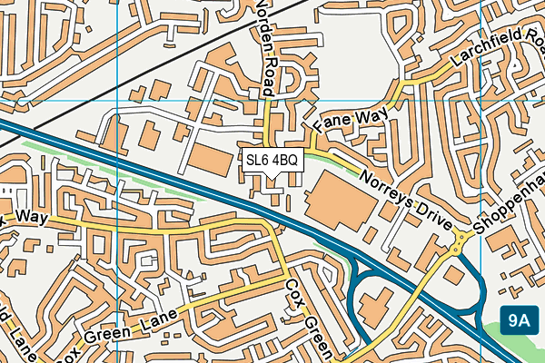 SL6 4BQ map - OS VectorMap District (Ordnance Survey)