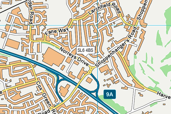 SL6 4BS map - OS VectorMap District (Ordnance Survey)