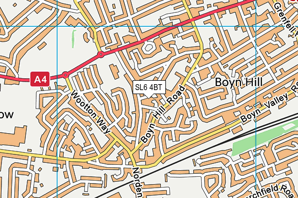 SL6 4BT map - OS VectorMap District (Ordnance Survey)