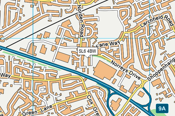 SL6 4BW map - OS VectorMap District (Ordnance Survey)