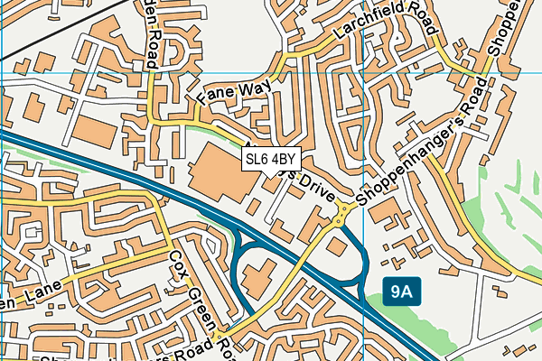 SL6 4BY map - OS VectorMap District (Ordnance Survey)