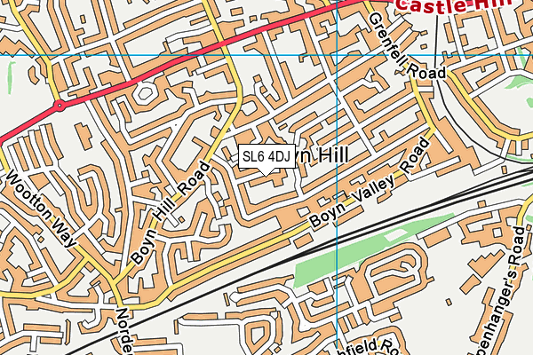SL6 4DJ map - OS VectorMap District (Ordnance Survey)