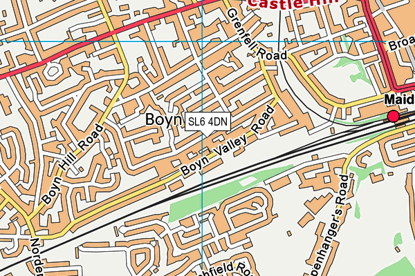 SL6 4DN map - OS VectorMap District (Ordnance Survey)