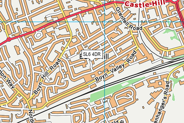 SL6 4DR map - OS VectorMap District (Ordnance Survey)