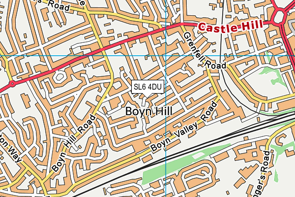 SL6 4DU map - OS VectorMap District (Ordnance Survey)