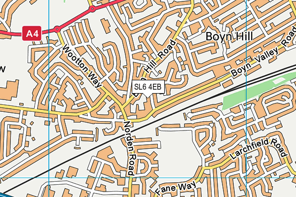 SL6 4EB map - OS VectorMap District (Ordnance Survey)