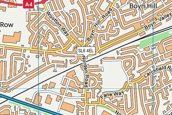 SL6 4EL map - OS VectorMap District (Ordnance Survey)