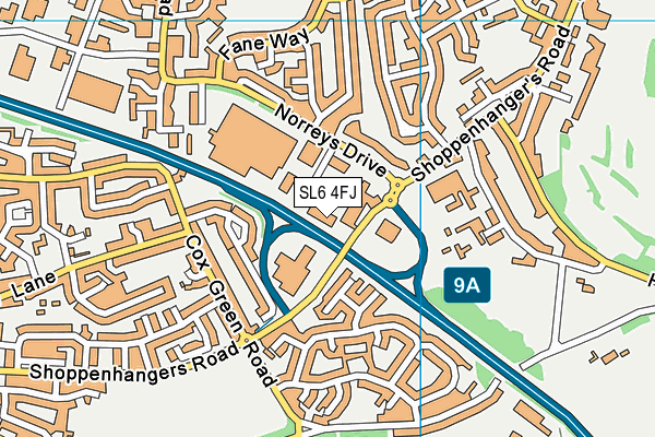SL6 4FJ map - OS VectorMap District (Ordnance Survey)