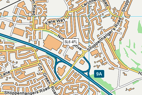 SL6 4FL map - OS VectorMap District (Ordnance Survey)