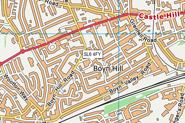 SL6 4FY map - OS VectorMap District (Ordnance Survey)