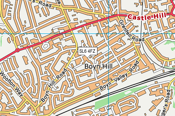 SL6 4FZ map - OS VectorMap District (Ordnance Survey)