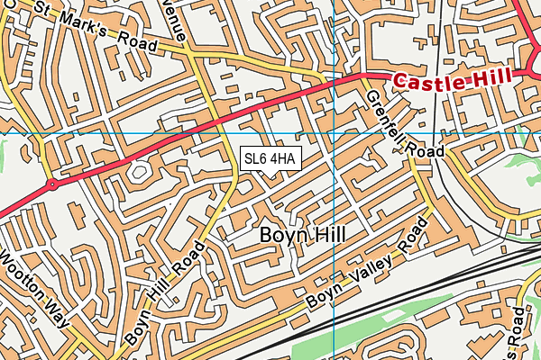 SL6 4HA map - OS VectorMap District (Ordnance Survey)