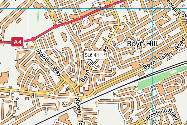 SL6 4HH map - OS VectorMap District (Ordnance Survey)