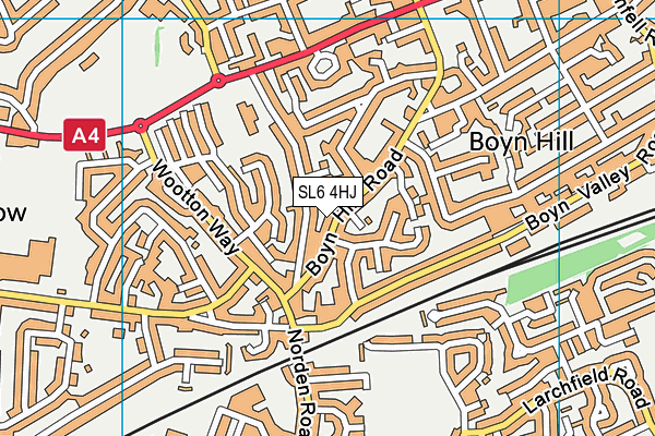 SL6 4HJ map - OS VectorMap District (Ordnance Survey)