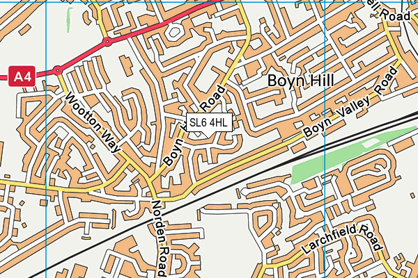 SL6 4HL map - OS VectorMap District (Ordnance Survey)