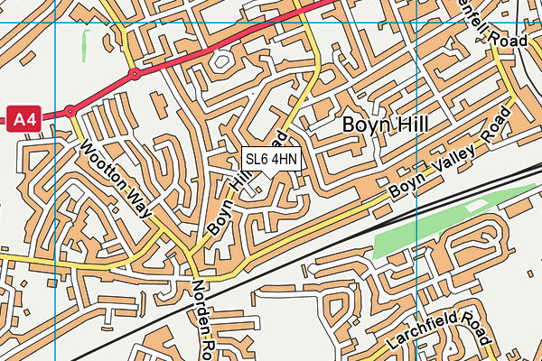SL6 4HN map - OS VectorMap District (Ordnance Survey)
