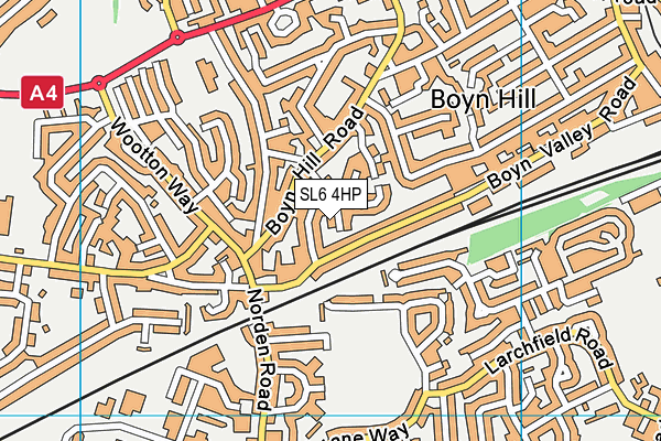 SL6 4HP map - OS VectorMap District (Ordnance Survey)